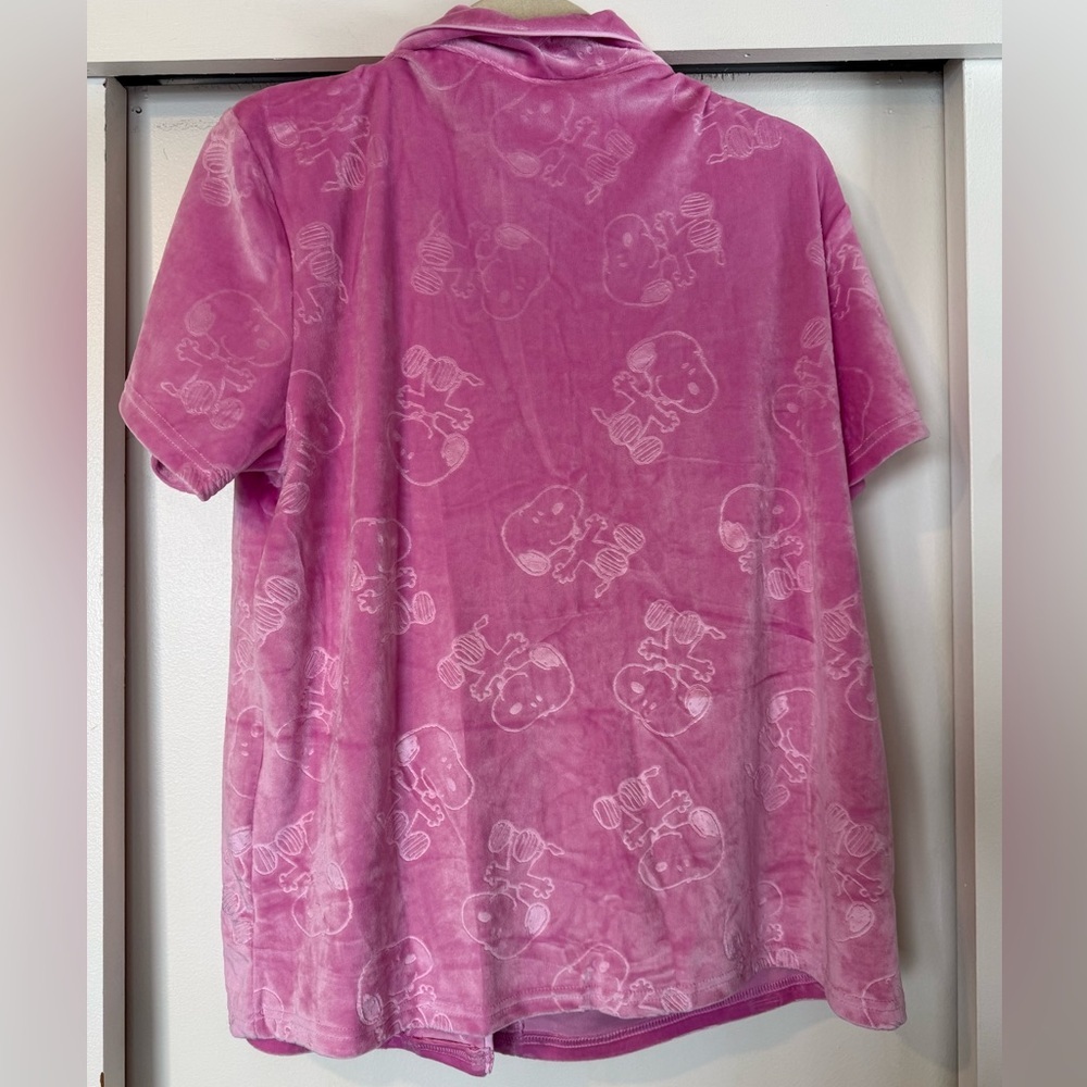 Munki Munki Pink Snoopy Pajama Top & Shorts - Picture 6 of 9
